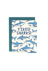 Hat + Wig + Glove Yikes! Sharks! Supreme Letterpress Card