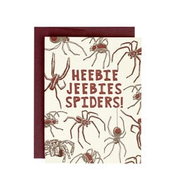 Hat + Wig + Glove Heebie Jeebies Spiders! Supreme Letterpress Card