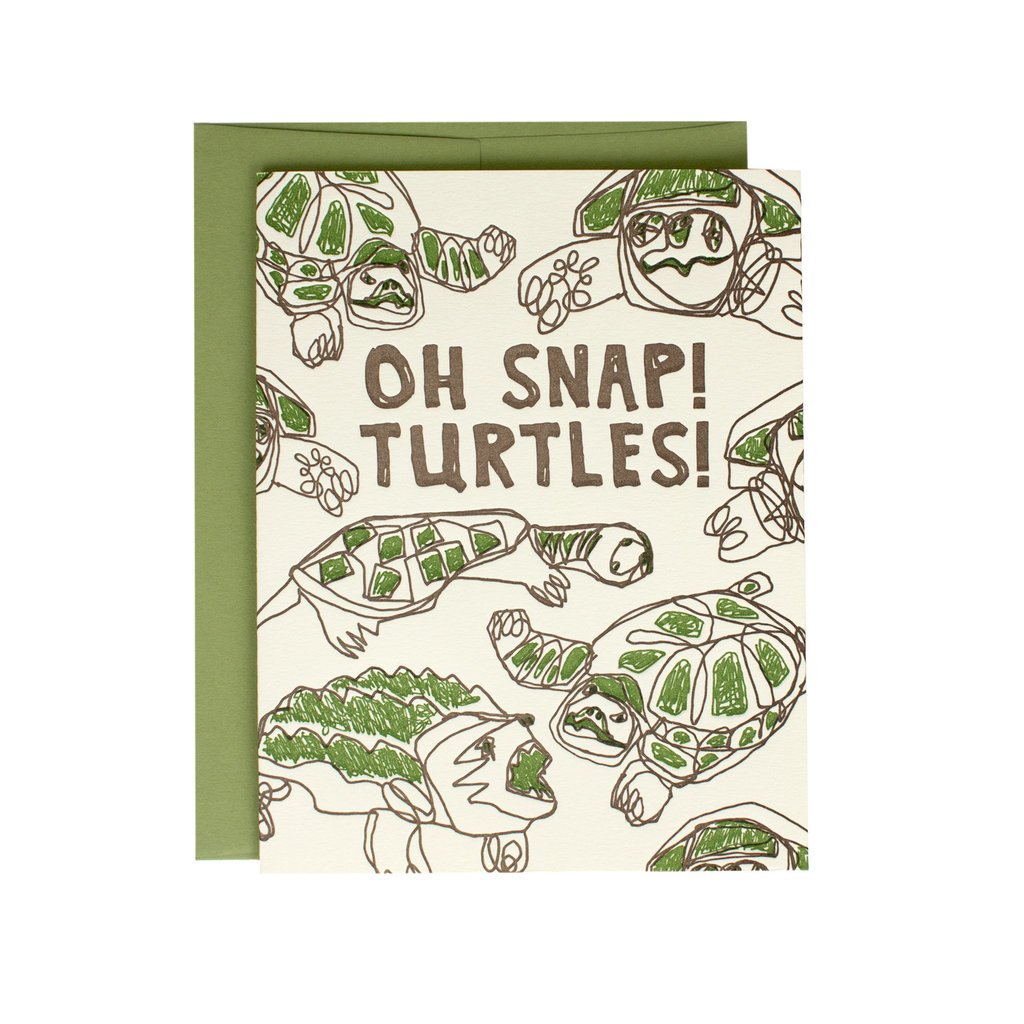 Hat + Wig + Glove Oh snap! Turtles! Supreme Letterpress Card