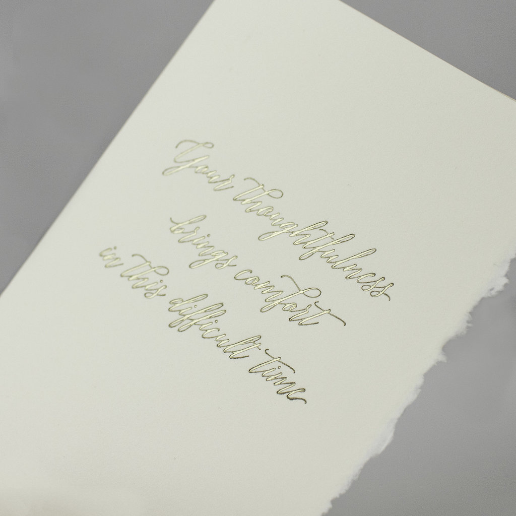 Oblation Papers & Press Comfort Sympathy Glimmer Note Letterpress Card