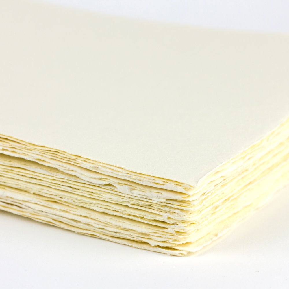 Cream Handmade Paper Sheet - oblation papers & press