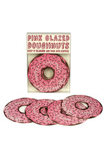 Hat + Wig + Glove Pink Glazed Sprinkle Doughnut Letterpress Coasters