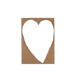 Oblation Papers & Press Small White Handmade Paper Heart