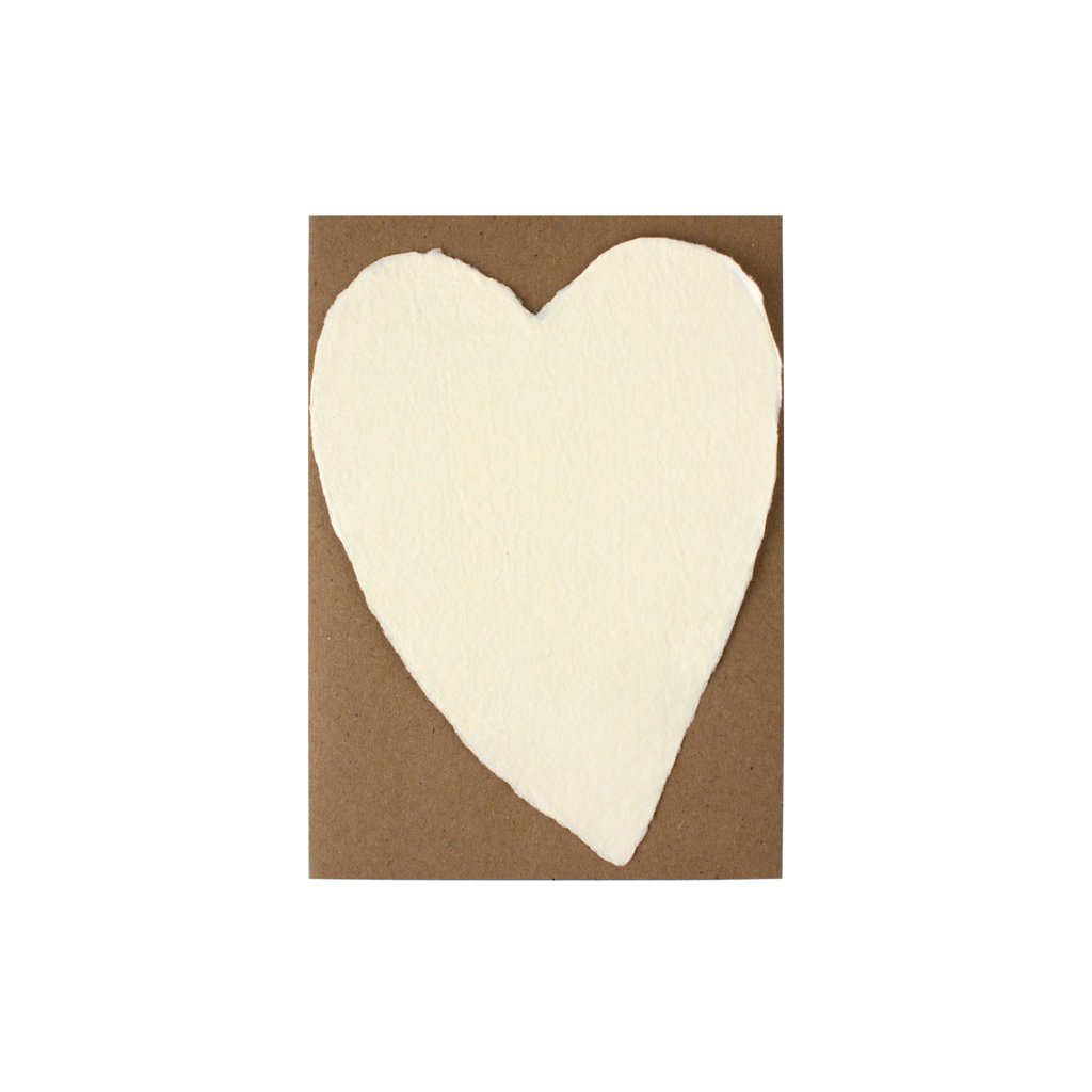 Oblation Papers & Press Small Cream Handmade Paper Heart