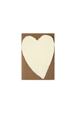 Oblation Papers & Press Small Cream Handmade Paper Heart