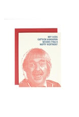 Hat + Wig + Glove Captain Kangaroo Birthday Supreme Letterpress Card