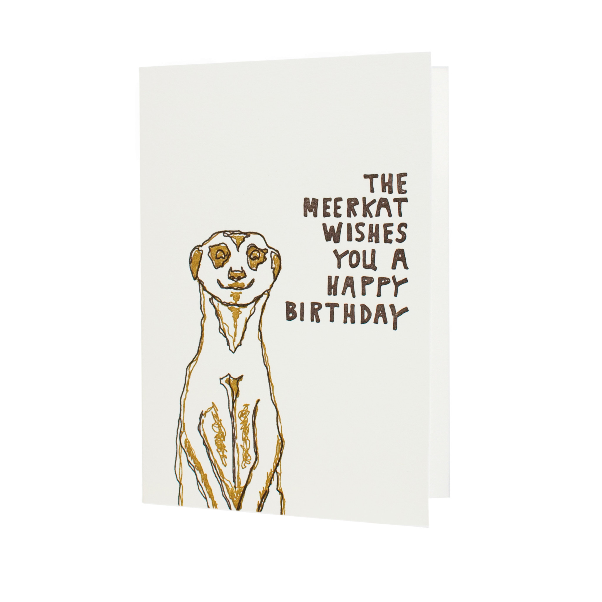 Meerkat Birthday Animal Kingdom Letterpress Card - oblation papers & press Meerkat Birthday Animal Kingdom Letterpress Card - oblation papers & press