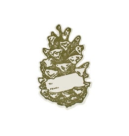 Hat + Wig + Glove Pinecone gift tag