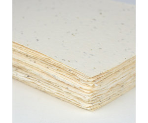 8.5 x 11 White Handmade Paper (No Seeds)