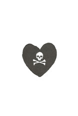 Oblation Papers & Press Skull and Crossbones Letterpress Foiled Heart Enclosure