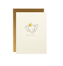 Oblation Papers & Press Welcome Baby Adorable Animal Letterpress Card