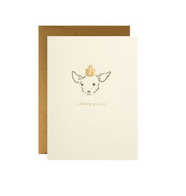 Oblation Papers & Press I Adore You So Adorable Animal Letterpress Card