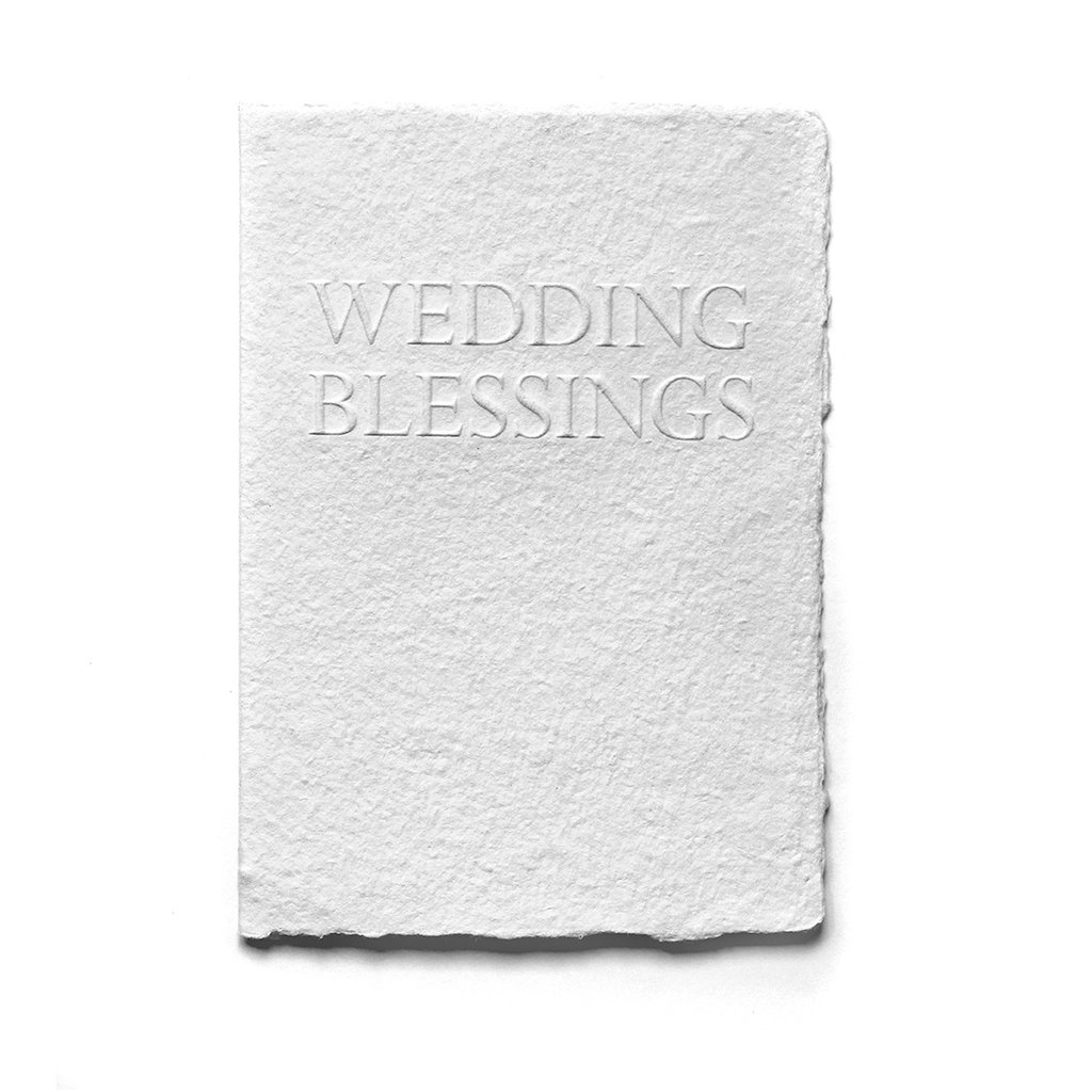 Oblation Papers & Press Wedding Blessings Serif Handmade Paper Letterpress Card