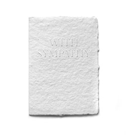 Oblation Papers & Press With Sympathy Serif Handmade Paper Letterpress Card