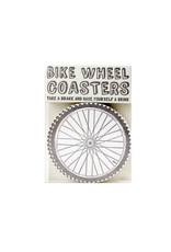 Hat + Wig + Glove Bike Wheel Letterpress Coasters