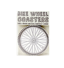 Hat + Wig + Glove Bike Wheel Letterpress Coasters