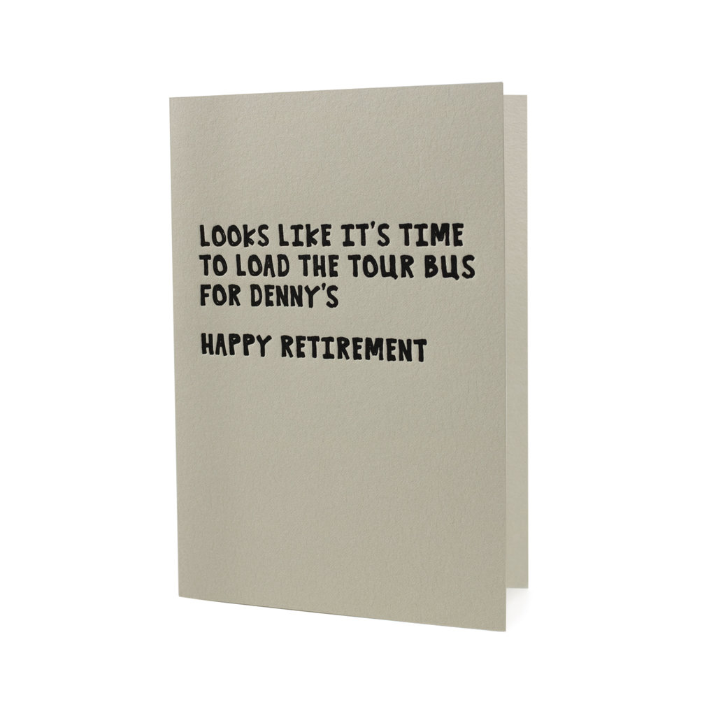 Hat + Wig + Glove Denny's Happy Retirement Letterpress Card