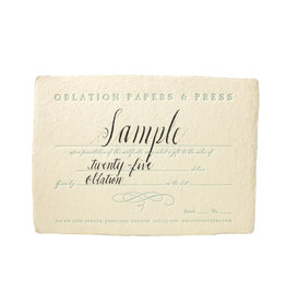 Oblation Papers & Press Gift Certificate - multiple amounts, click to view