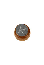 Small glass seal fleur de lis