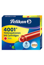 Pelikan Pelikan 4001 Red Short Ink Cartridges