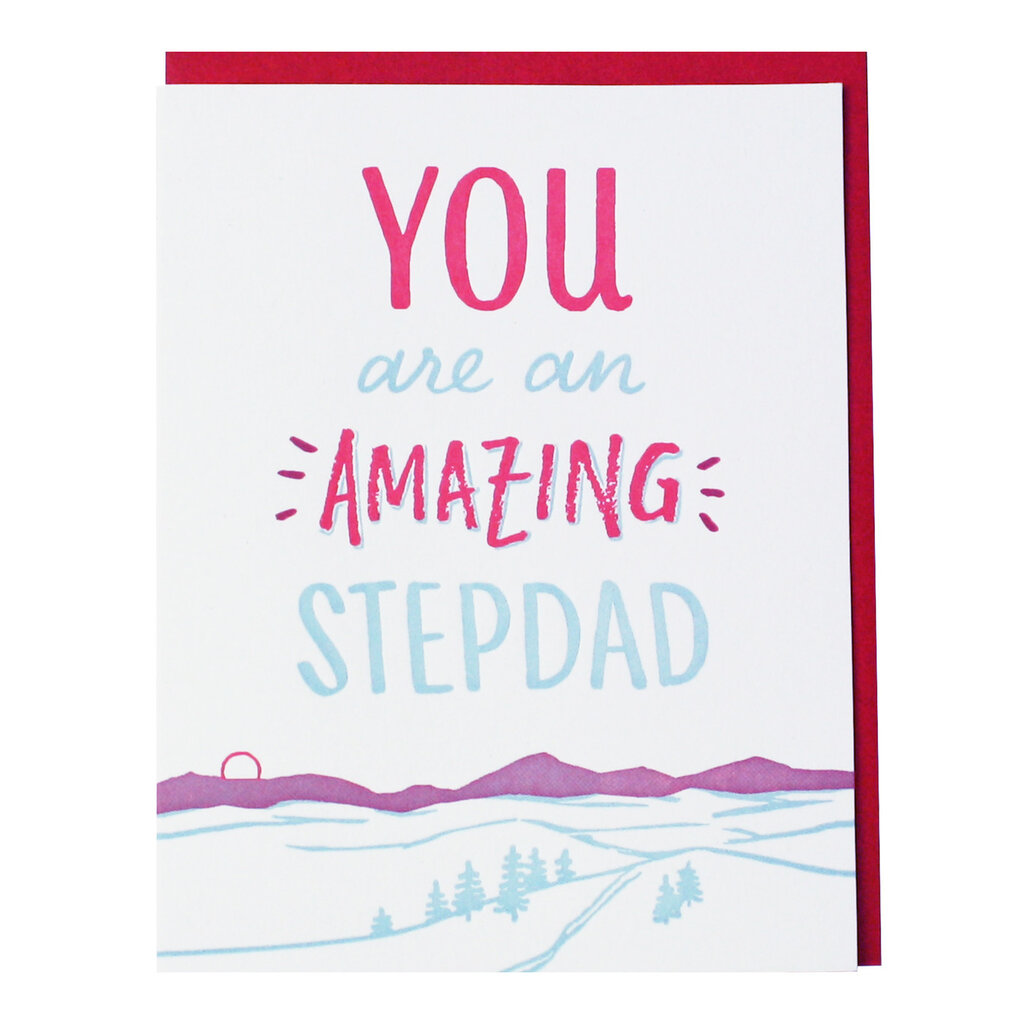 Smudge Ink You are an Amazing Stepdad Letterpress Card