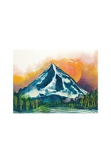 Maija Rebecca Hand Drawn Mt. Hood at Dusk Greeting Card