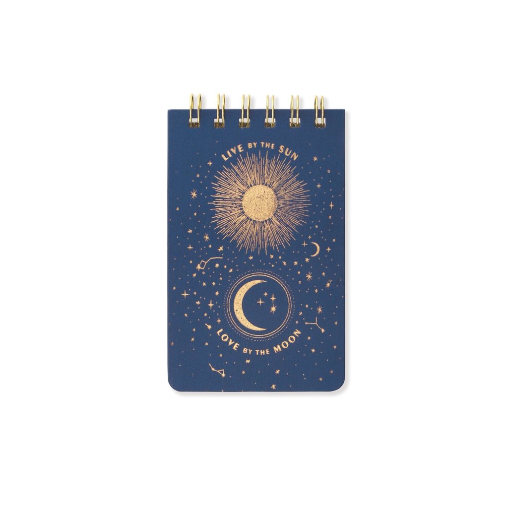 Designworks "Live By The Sun" Wire Notepad - Midnight Blue