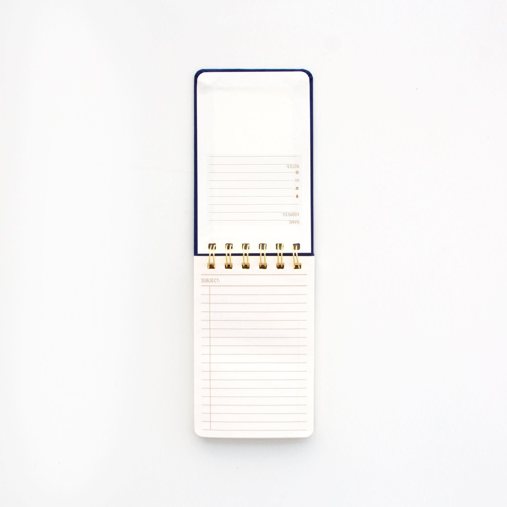 Designworks "Live By The Sun" Wire Notepad - Midnight Blue