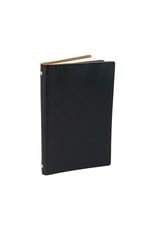 Goby Design Leather Pocket Notebook - Midnight Black