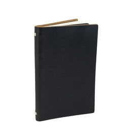 Goby Design Leather Pocket Notebook - Midnight Black