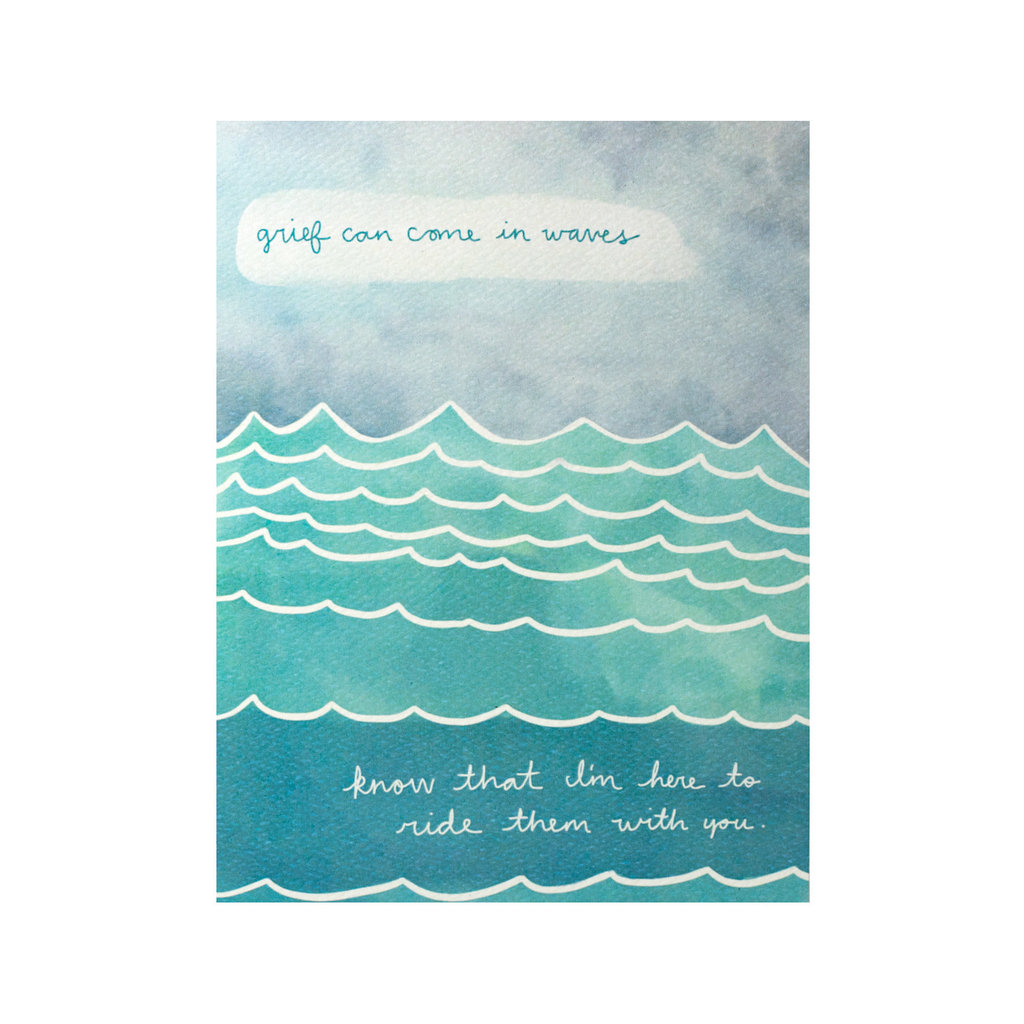 Maija Rebecca Hand Drawn Grief Waves Greeting Card