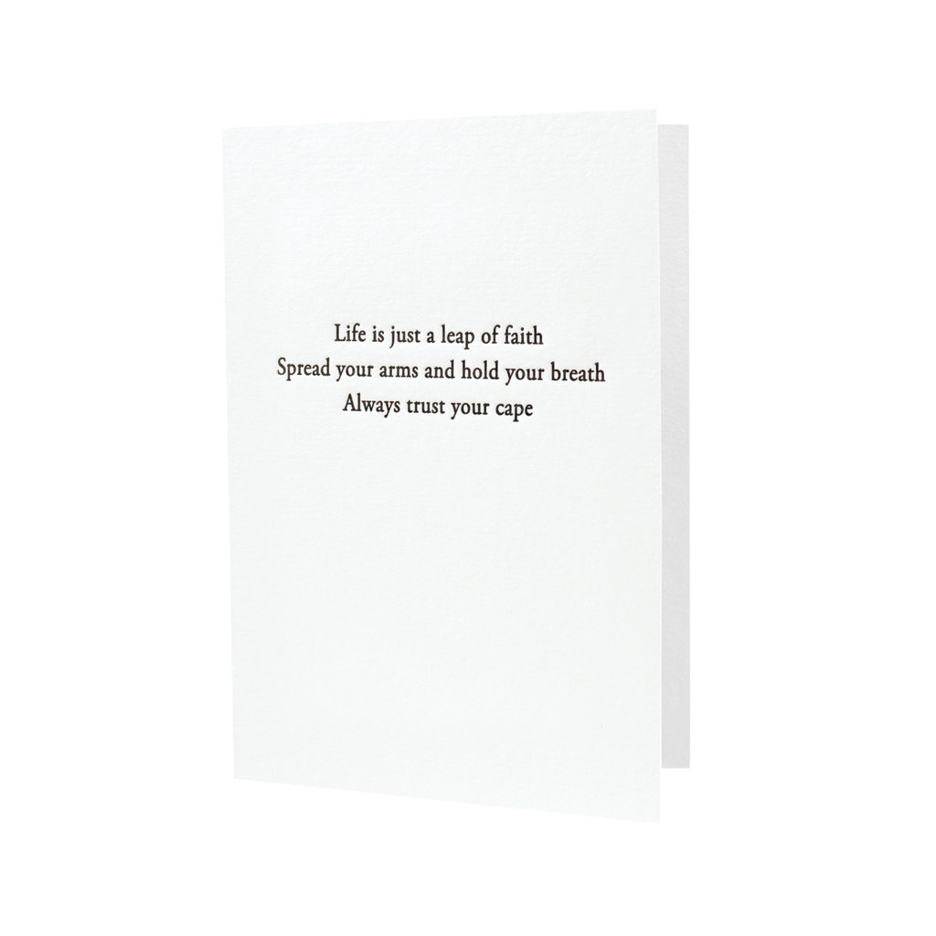 Life is Just a Leap of Faith Letterpress Card - oblation papers & press