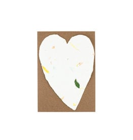 Petite White Handmade Paper Heart - oblation papers & press