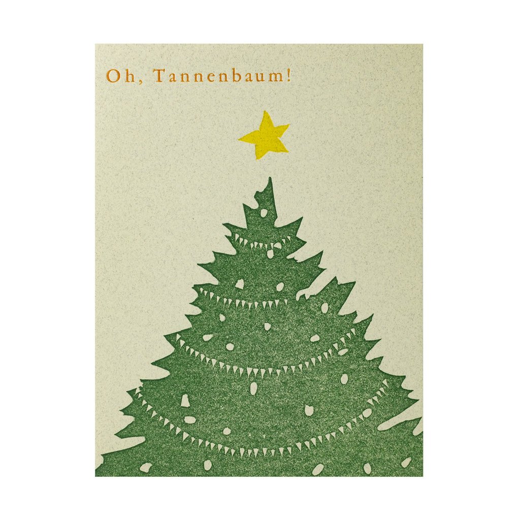 PushMePullYou Press Tannenbaum Letterpress Card