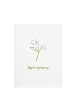 Albertine Press Lily Deepest Sympathy Letterpress Card