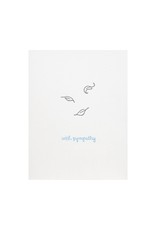 Albertine Press With Sympathy Leaves Letterpress Card