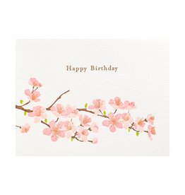 Ilee Papergoods Cherry Blossom Birthday Letterpress Card