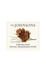 Felix Doolittle pine cone address label