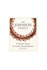 Felix Doolittle winterberry wreath address label