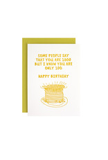 Hat + Wig + Glove You Are Only 100 Birthday Letterpress Card