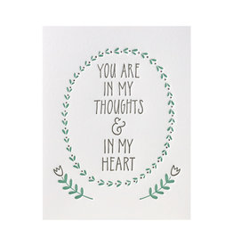 Ink Meets Paper In Thoughts & Heart Letterpress Card