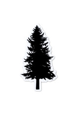 Pike Street Press Black Pine Tree Sticker