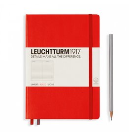 Leuchtturm Leuchtturm A5 Red Hardcover Notebook Ruled