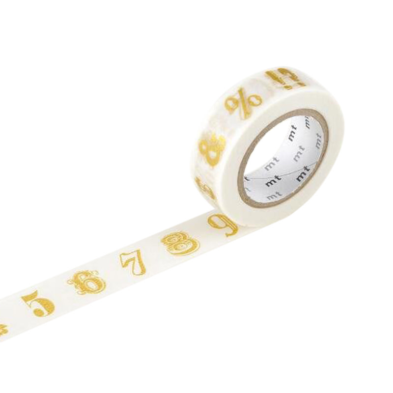 Number/Symbol Gold Washi Tape - oblation papers & press