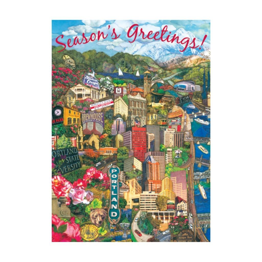 Allport Editions Portland Cityscape Season's Greetings Boxed Notes