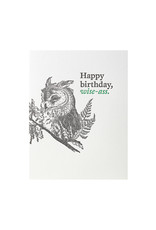 Woodsy Foxman Happy Birthday Wise-Ass Letterpress Card