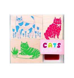 Yellow Owl Workshop Cats Small Stamp Kit