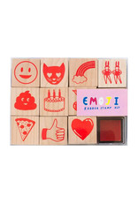 Yellow Owl Workshop Emojis Rubber Stamp Kit with Neon Ink Pad