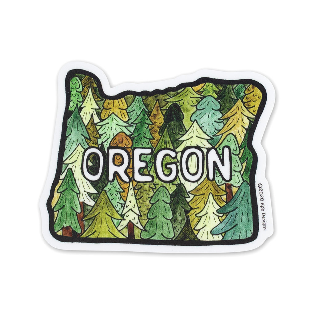 KPB Designs Oregon Trees Sticker