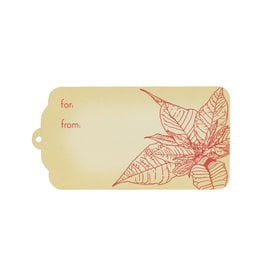 Oblation Papers & Press Poinsettia Gift Tags Set of 10